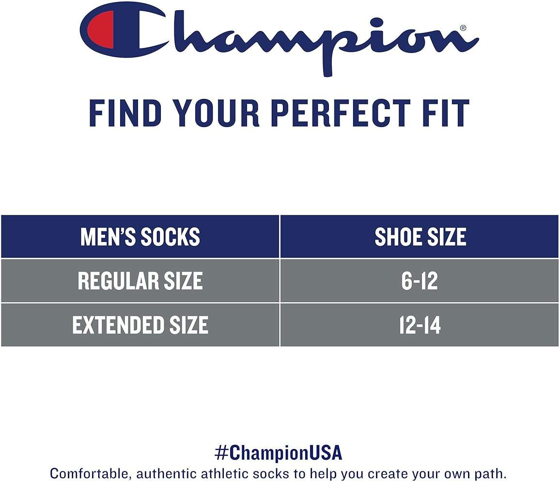 Champion Men's Double Dry Moisture Wicking No Show Socks; 6, 8 Packs Available - Image 5