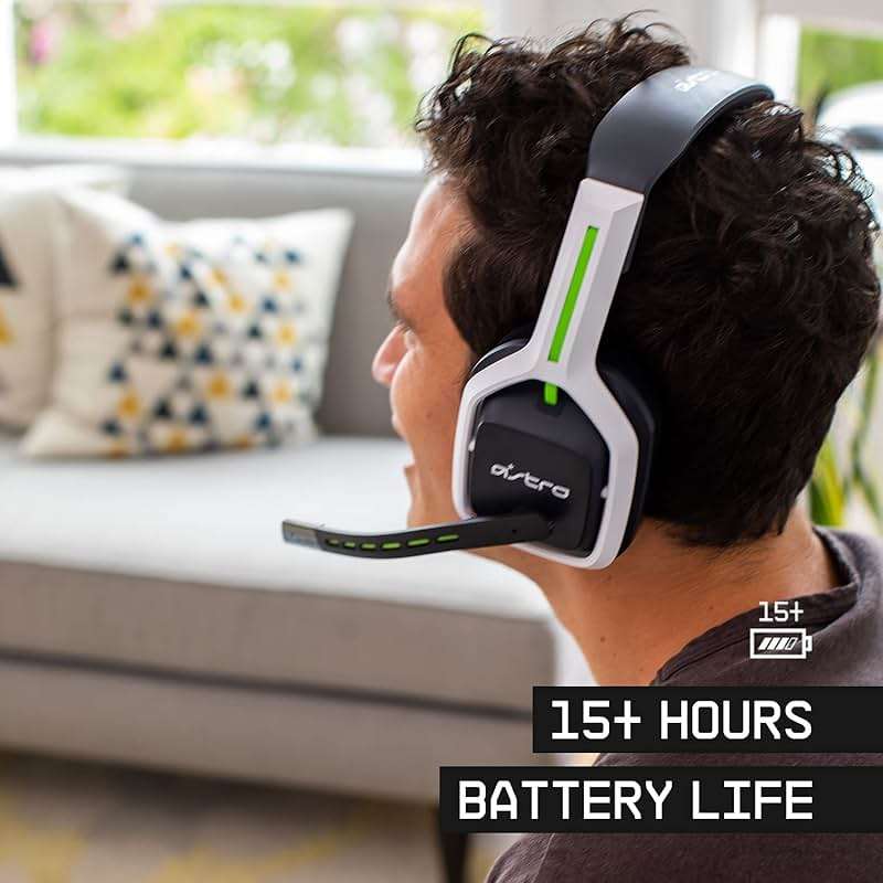 ASTRO Gaming A20 Wireless Headset Gen 2 for Xbox Series X | S, Xbox One, PC & Mac - White/Green - Image 4