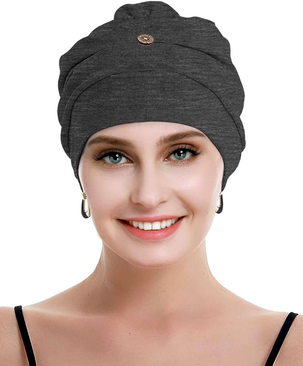osvyo Cotton Chemo Turbans for Women Cancer Hairloss hat - Cotton Lightweight Headwear Sealed Packaging - Image 5