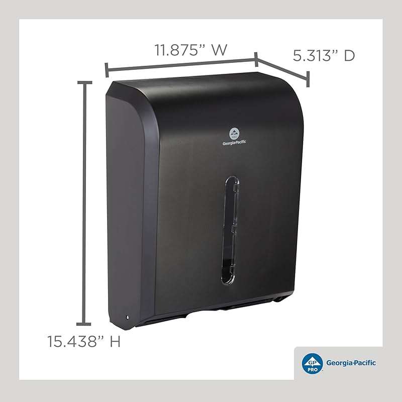Georgia-Pacific Combi-Fold Paper Towel Dispenser, 56650A, Black - Image 2