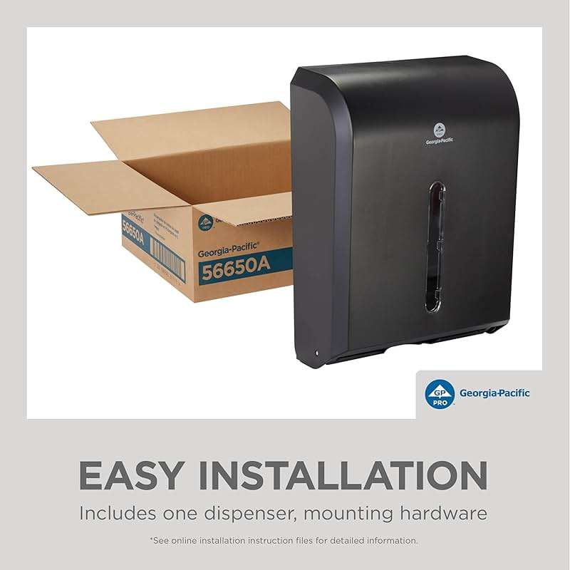 Georgia-Pacific Combi-Fold Paper Towel Dispenser, 56650A, Black - Image 5