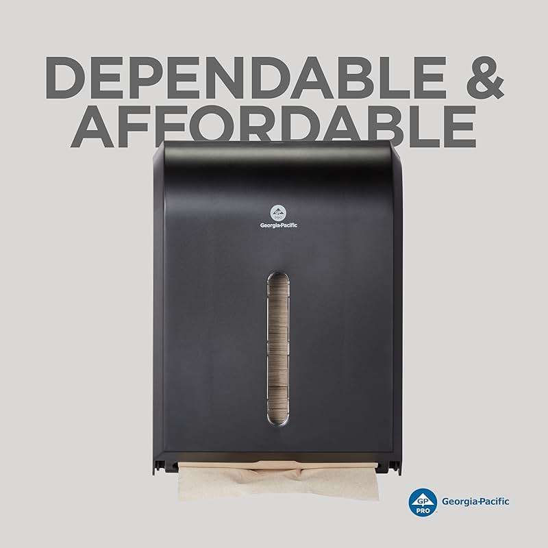 Georgia-Pacific Combi-Fold Paper Towel Dispenser, 56650A, Black - Image 6