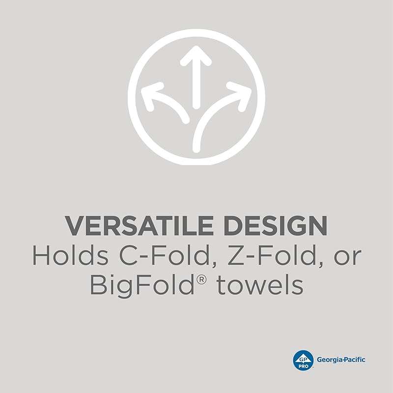 Georgia-Pacific Combi-Fold Paper Towel Dispenser, 56650A, Black - Image 9