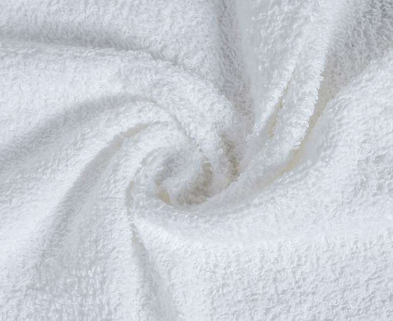 Softolle 100% Cotton Washcloths 24 Pack (12x12 Inches) Soft, Highly Absorbent Washcloth, Face Towels, Wash Cloths for Face, Ring Spun, Bulk Pack (White) - Image 3