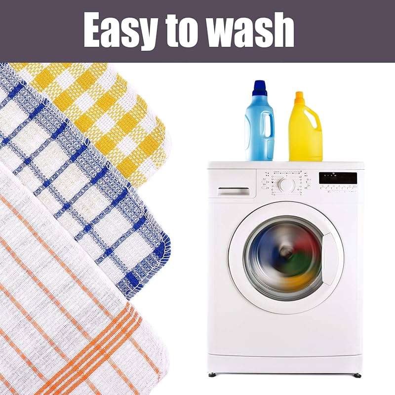 Patelai 12 Pcs Kitchen Dish Cloths for Washing Dishes Absorbent Dish Rags Cleaning Reusable Towels for Scrubbing Wipe Glass Summer Home Household Supplies(Bright Color,13.8'' X 13.8'', 11.8 x 11.8'') - Image 5
