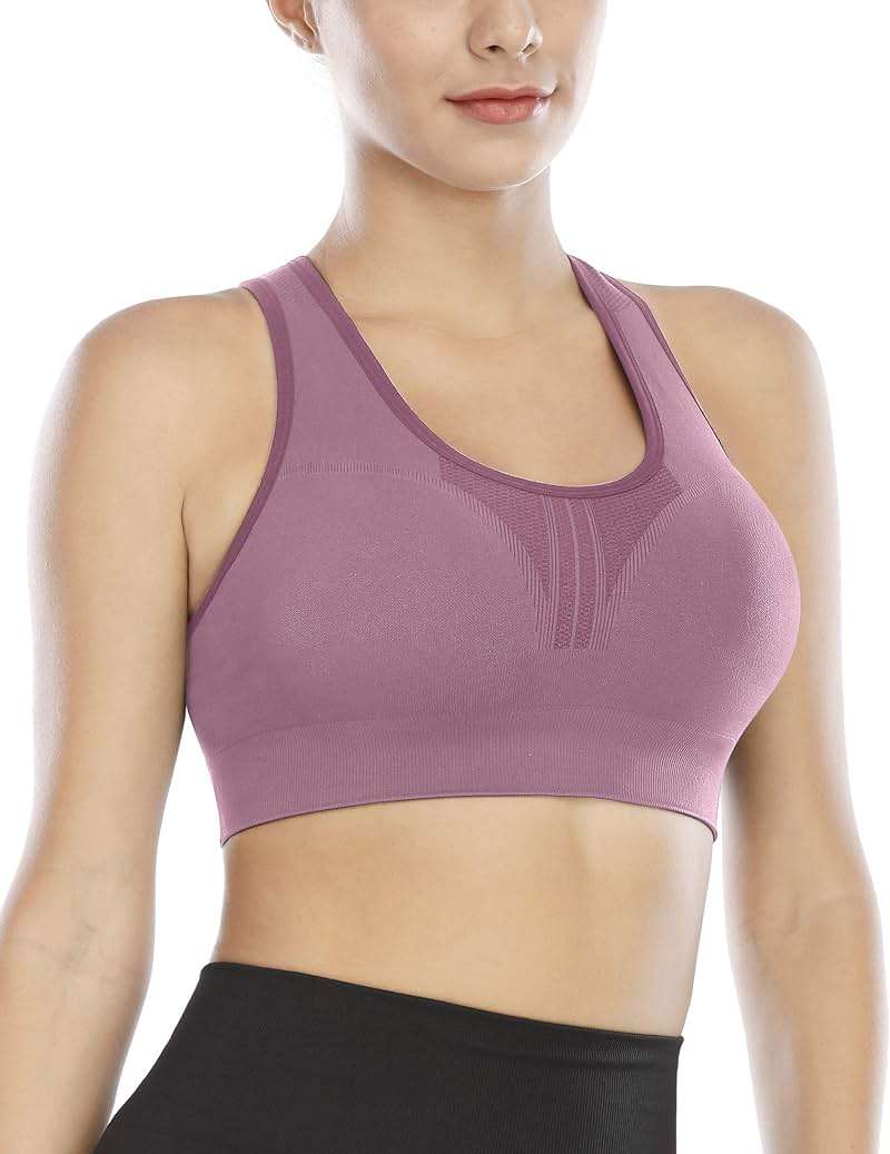 Heathyoga High Impact Sports Bras for Women High Support Padded Sports Bra Pack Racerback Bras for Women Workout Bra Sets - Image 3