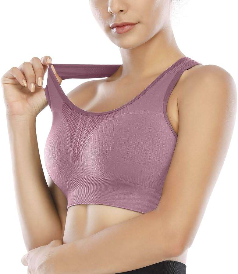 Heathyoga High Impact Sports Bras for Women High Support Padded Sports Bra Pack Racerback Bras for Women Workout Bra Sets - Image 5