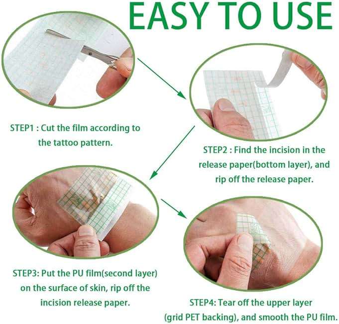 Flatoedu Tattoo Aftercare Bandage Roll 6" x 2 Yard - Waterproof Transparent Film for Tattoo Initial Healing and Skin Repair Adhesive Supply Wrap - Image 3