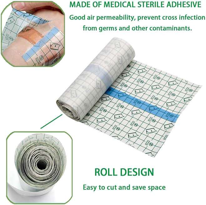 Flatoedu Tattoo Aftercare Bandage Roll 6" x 2 Yard - Waterproof Transparent Film for Tattoo Initial Healing and Skin Repair Adhesive Supply Wrap - Image 4