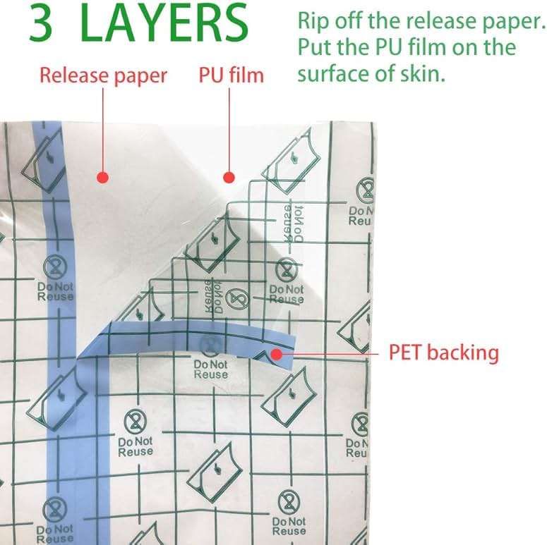 Flatoedu Tattoo Aftercare Bandage Roll 6" x 2 Yard - Waterproof Transparent Film for Tattoo Initial Healing and Skin Repair Adhesive Supply Wrap - Image 7