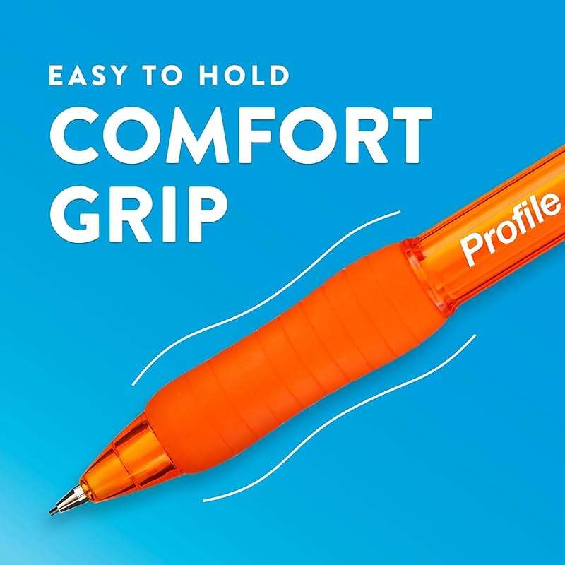 Paper Mate Profile Mech Mechanical Pencils, 0.7mm #2 Pencil Lead, Comfort Grip, Assorted Barrel Colors, 8 Count - Office Supplies - Image 2