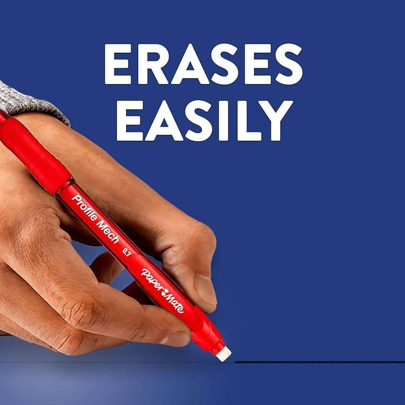 Paper Mate Profile Mech Mechanical Pencils, 0.7mm #2 Pencil Lead, Comfort Grip, Assorted Barrel Colors, 8 Count - Office Supplies - Image 3