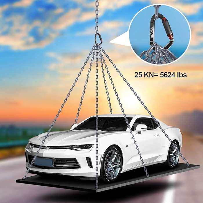 FVW Auto Locking Rock Climbing Carabiner Clips,Professional 25KN (5620 lbs) Heavy Duty Caribeaners for Rappelling Swing Rescue & Gym etc, Large D-Shaped Carabiners - Image 4