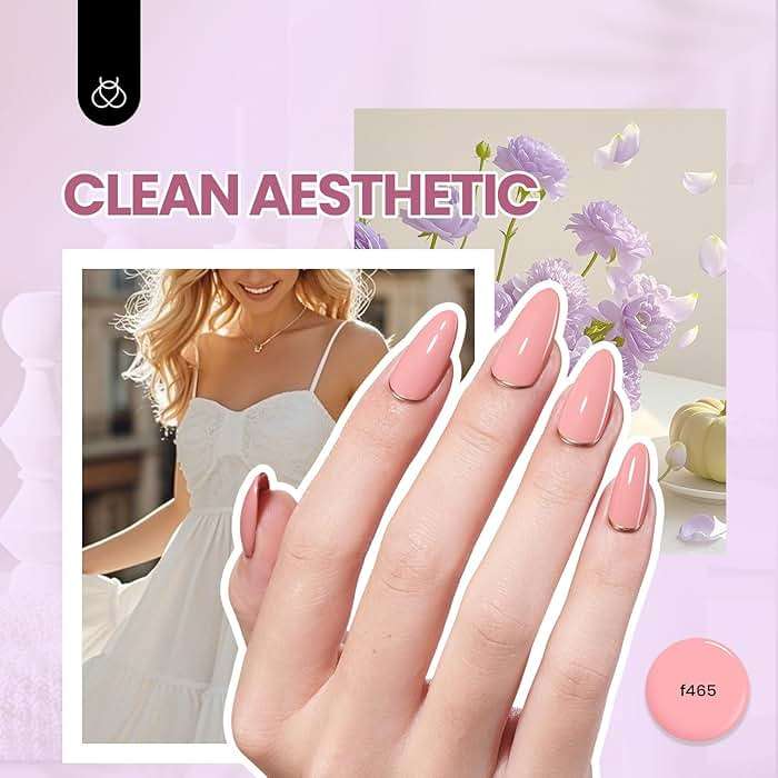 Beetles Gel Nail Polish Kit with U V Light - 16 Pcs 8 Color Gel Polish Starter Kit Pink Nude Purple Grey Glitter Color Gel and Base & Top Coat Soak Off DIY Kit Manicure Gifts for Women - Image 4