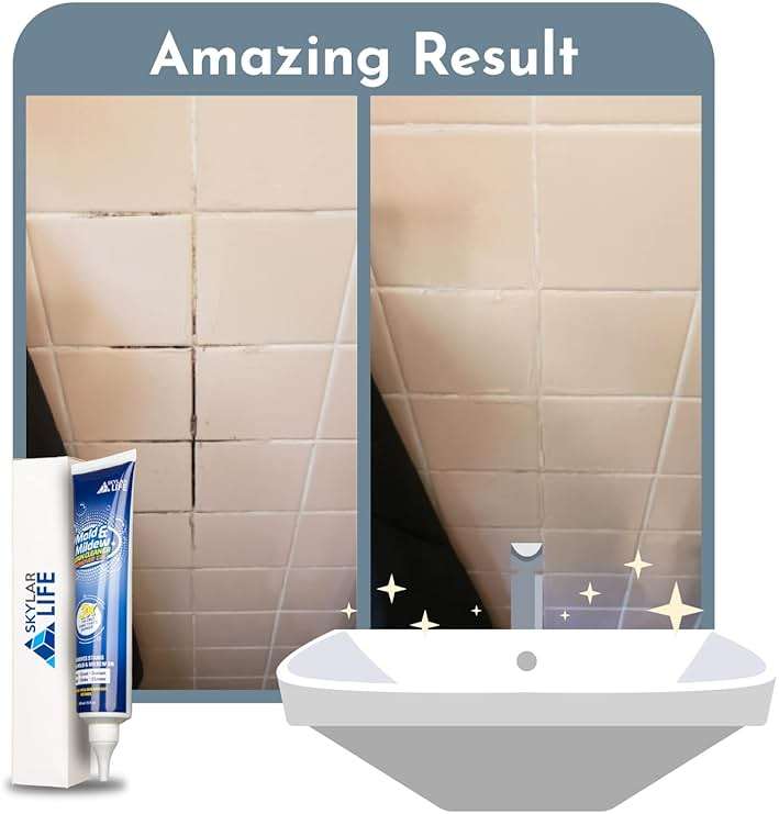 Skylarlife Home Tiles and Sealant, Rubber Stain Whitnener Gel Apply on Silicone Caulk for Bathroom, Kitchen, Joint Sealant, Rubber - Image 4