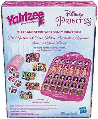 Hasbro Gaming Yahtzee Jr.: Disney Princess Edition Board Game for Kids Ages 4 and Up, for 2-4 Players, Counting and Matching Game for Preschoolers (Amazon Exclusive) - Image 3