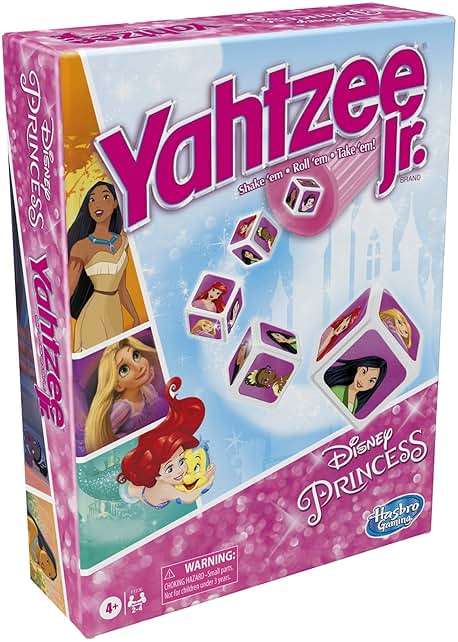 Hasbro Gaming Yahtzee Jr.: Disney Princess Edition Board Game for Kids Ages 4 and Up, for 2-4 Players, Counting and Matching Game for Preschoolers (Amazon Exclusive) - Image 4