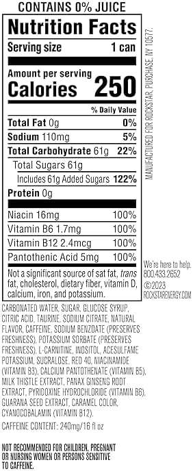 Rockstar Punched Energy Drink, Fruit Punch, 16 Fl Oz (Pack of 12) (Packaging May Vary) - Image 2