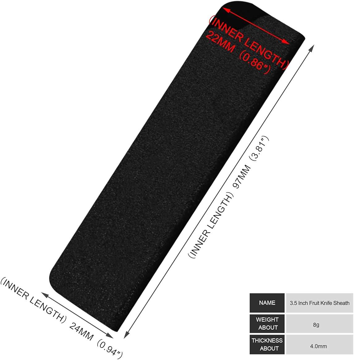 XYJ Universal Knife Edge Guards for 3.5'' Paring Fruit Knife 3 Pcs Set Kitchen Chef Sheath Knife Sleeve ABS Knife Cover Knife Blade Protectors - Image 3
