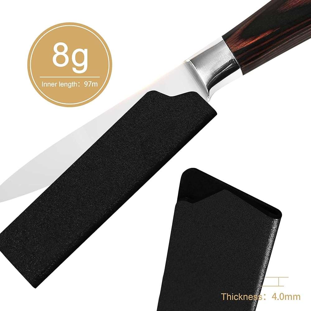 XYJ Universal Knife Edge Guards for 3.5'' Paring Fruit Knife 3 Pcs Set Kitchen Chef Sheath Knife Sleeve ABS Knife Cover Knife Blade Protectors - Image 5