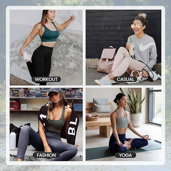 High Waisted Leggings for Women - No See Through Tummy Control Cycling Workout Yoga Pants with Pockets Reg & Plus - Image 5