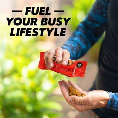 Wonderful Pistachios No Shells, 3 Flavors Mixed Variety Pack of 9 (0.75 Ounce), Roasted & Salted Nuts (4), Chili (3), Honey (2), Protein Snacks, Gluten Free, Healthy Snacks Variety Pack for Adults - Image 5