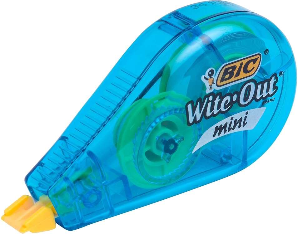 BIC Wite-Out Mini Correction Tape, White, No Dry Time, Long Lasting, 6-Count - Image 4