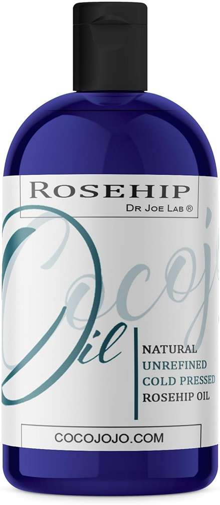 Dr Joe Lab Rosehip Oil for Face, Rose Oil for Face, Rose Hip, Rosehip Oils, Pure Unrefined Cold Pressed All Natural for Hair Skin Body Nails Jojoba - 16 Oz - Image 1