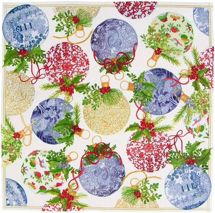 Caspari Porcelain Ornaments Paper Cocktail Napkins - 20 Per Package - Image 6