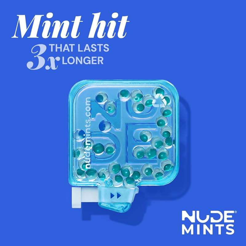 NUDE MINTS | Dual Action Liquid Capsules | Mouth Watering Mint - Lasts 3X Longer - 3X Stronger - Extreme Bad Breath Treatment For Adults - Sugar Free, 0 Calorie - Peppermint - 5 Pack - 150 Capsules - Image 2