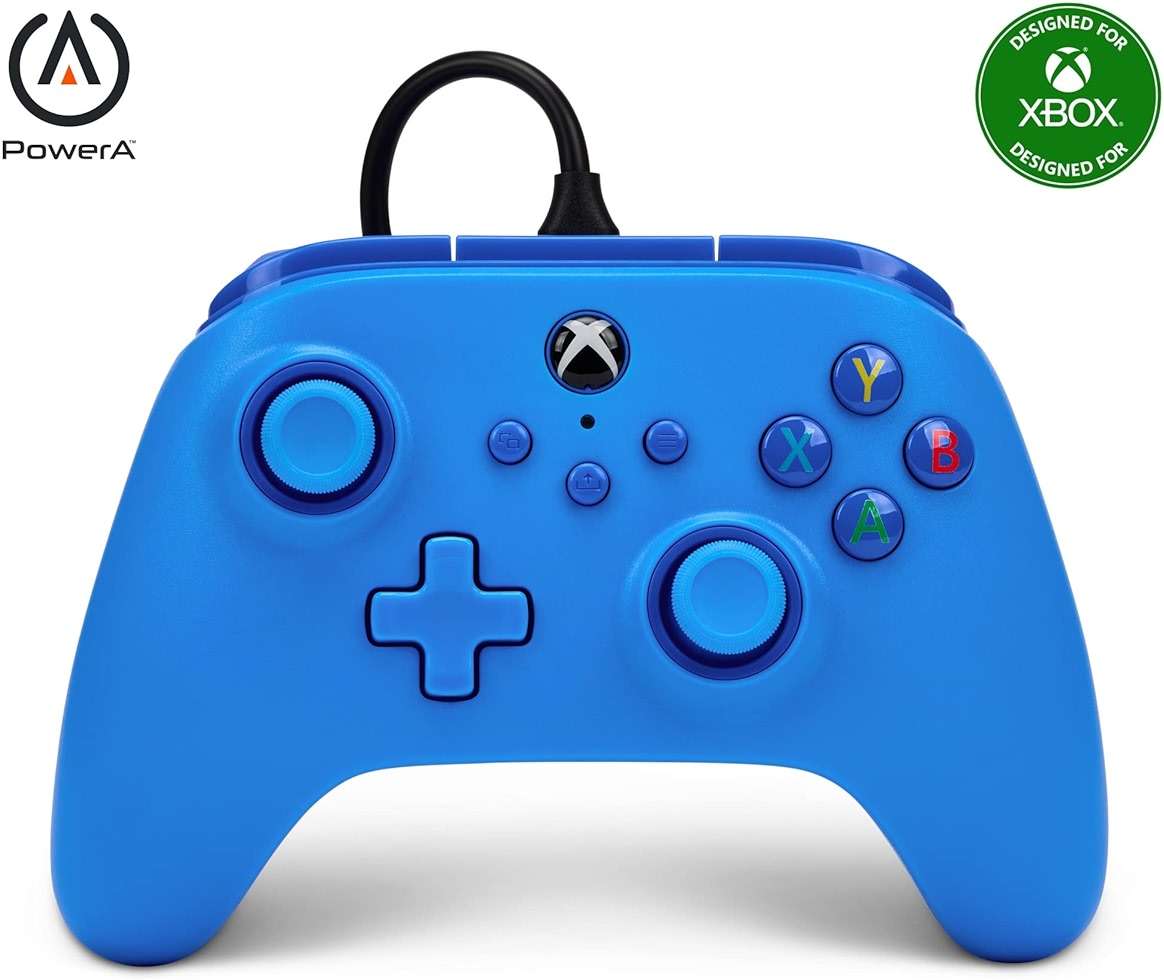 PowerA Wired Controller for Xbox Series X|S - blue, gamepad, video game/gaming controller, works with Xbox One, Officially Licensed - Image 1