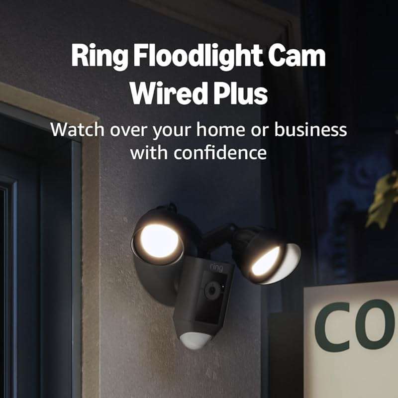Ring Floodlight Cam Wired Plus, Outdoor home or business security with motion-activated 1080p HD video and floodlights, Black - Image 8