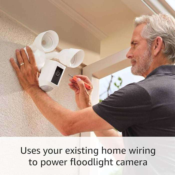 Ring Floodlight Cam Wired Plus, Outdoor home or business security with motion-activated 1080p HD video and floodlights, White - Image 5