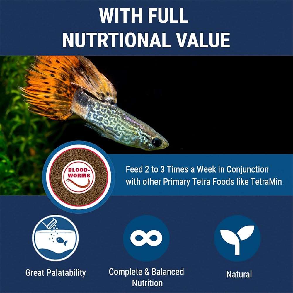 Tetra BloodWorms 0.25 Oz, Freeze-Dried Food for Freshwater and Saltwater Fish, Seafood (Pack of 1) - Image 4