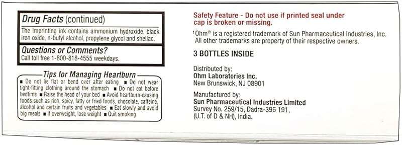 Ohm Omeprazole 20mg, 42 Delayed-Release Tablets, Acid Reducer for Frequent Heartburn, 24-Hour Relief Heartburn Medicine, Helps Relieve Stomach & Chest Discomfort (6 Weeks of Supply, 42, Count) - Image 3