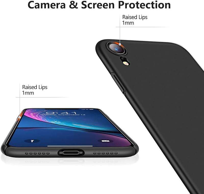 LRK Ultra Thin Black Case Compatible with iPhone XR, 6.1 Inch: Slim, Soft, and Flexible (NOT Hard) [Matte Finish] Protective Black Phone Cover for iPhone XR - Matte Black - Image 2