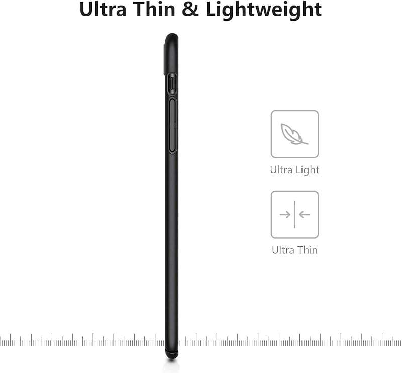 LRK Ultra Thin Black Case Compatible with iPhone XR, 6.1 Inch: Slim, Soft, and Flexible (NOT Hard) [Matte Finish] Protective Black Phone Cover for iPhone XR - Matte Black - Image 3