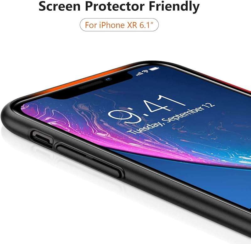 LRK Ultra Thin Black Case Compatible with iPhone XR, 6.1 Inch: Slim, Soft, and Flexible (NOT Hard) [Matte Finish] Protective Black Phone Cover for iPhone XR - Matte Black - Image 7