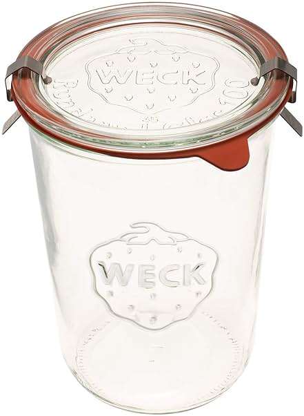 Weck Canning Jar 743-3/4 L Weck Mold Jars made of Transparent Glass - Eco-Friendly Canning Jar - Food Storage Containers with Lids Airtight – 1 Jar with Keep Fresh Cover - Image 6