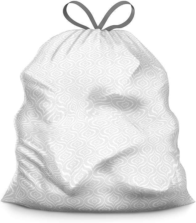 Color Scents Tall Kitchen Trash Bags - 13 Gallon, 100 Bags (1 Pack of 100 Count), Drawstring - White bag in Lavender + Sage Scent with Microban - Image 3