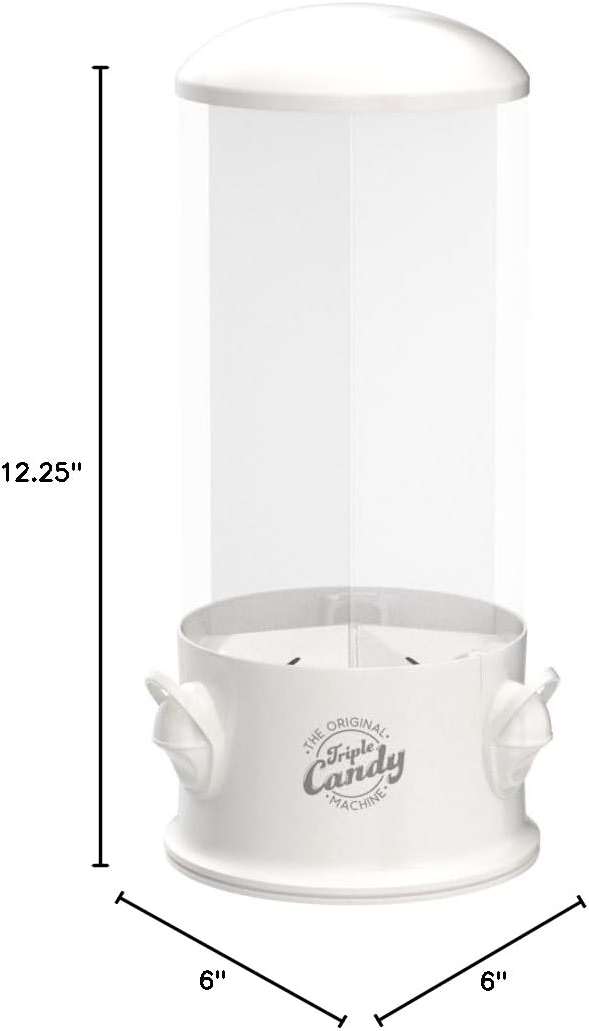 Handy Gourmet Original Triple Candy Machine-Fun Candy & Nut Dispenser-New & Improved (Pearl White), Standard (JB8450PWHI) - Image 3