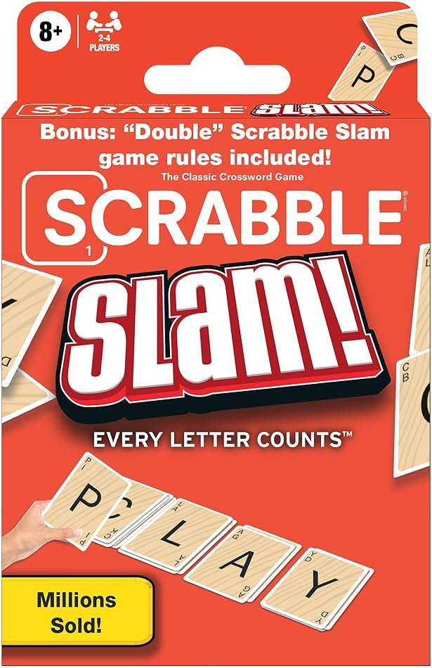 Scrabble Slam Card Game The Original 2000's Mega Hit, Fast-Paced Card Game Version of Scrabble, for 2 to 4 Players, Ages 8+ - Image 2