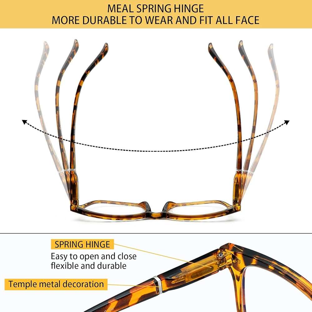 SIGVAN 5 Pack Blue Light Blocking Reading Glasses Fashion Square Computer Readers for Women Men, Anti UV Ray Nerd Eyeglasses (5 Mix, 1.5) - Image 4