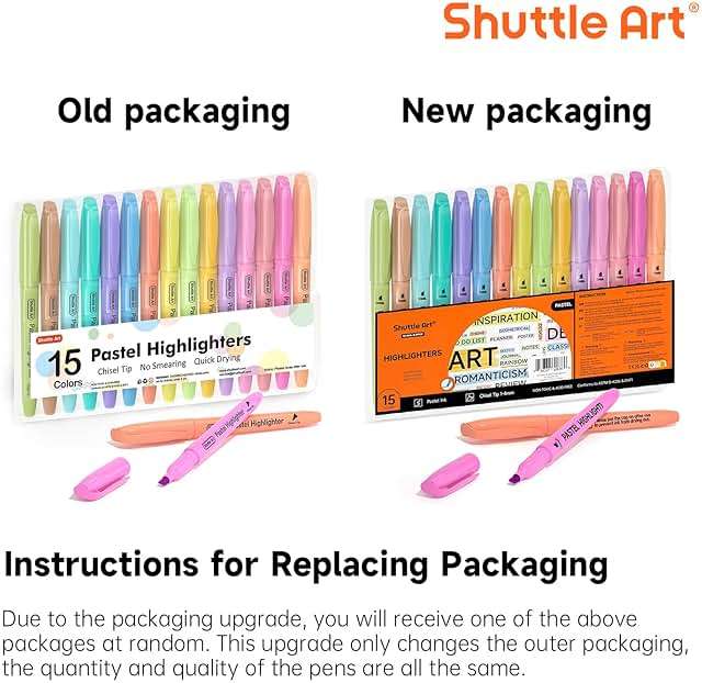 Shuttle Art Highlighters, 15 Colors Pastel Highlighter Pens Assorted Colors, Chisel Tip Dry-Quickly Non-Toxic Highlighter Markers for Adults Students Highlighting in the Home School Office - Image 8