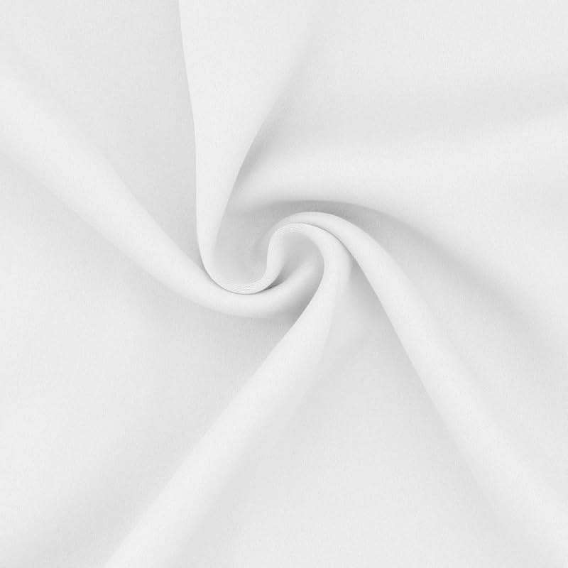 Easy-Going Curtains for Bedroom, Solid Thermal Insulated Grommet and Noise Reduction Window Drapes, Room Darkening Curtains for Living Room, 2 Panels (52x84 in,White) - Image 7