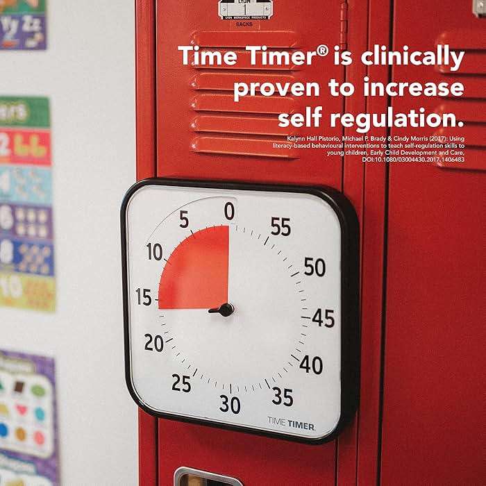 TIME TIMER 12 inch Visual Timer 60 Minute Kids Desk Countdown Clock with Dry Erase Activity Card, Also Magnetic for Classroom, Homeschooling Study Tool, Task Reminder, Home and Kitchen Timer - Image 5