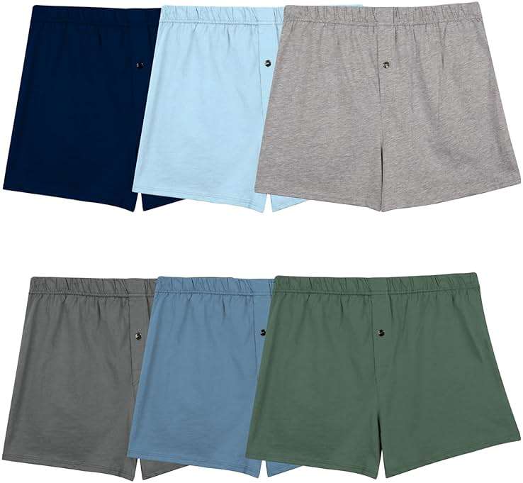 Fruit of the Loom mens Tag-free Knit Boxer Shorts, Relaxed Fit, Moisture Wicking, Assorted Color Multipacks - Image 1