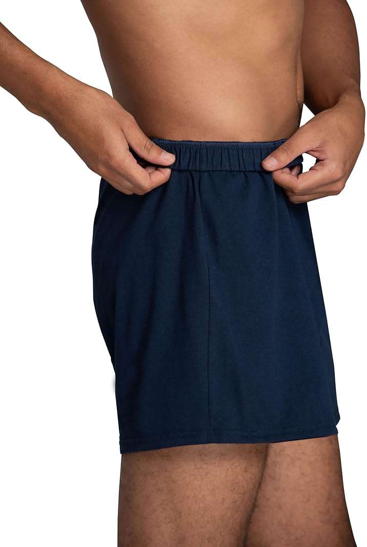 Fruit of the Loom mens Tag-free Knit Boxer Shorts, Relaxed Fit, Moisture Wicking, Assorted Color Multipacks - Image 3