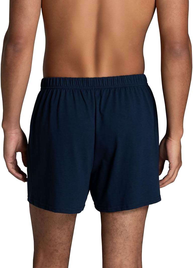 Fruit of the Loom mens Tag-free Knit Boxer Shorts, Relaxed Fit, Moisture Wicking, Assorted Color Multipacks - Image 4