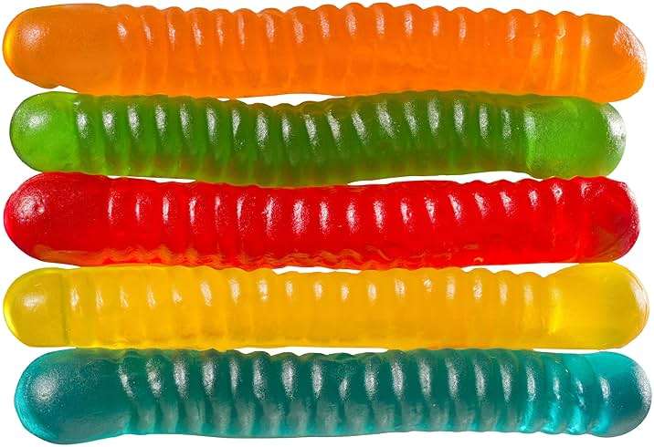 Smarty Stop Gummy Worm Candy – Edible Fruity Flavored Confectionery Snack (Assorted Fruit Worm, 5 Pound (Pack of 1)) - Image 4